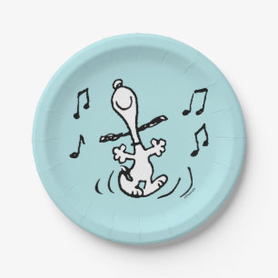 Peanuts Snoopy Dancing Papieren Bordje