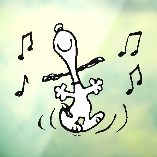 Peanuts | Snoopy Dancing Raamsticker (Vel 3)