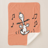 Peanuts | Snoopy Dancing Sherpa Deken (Voorkant)