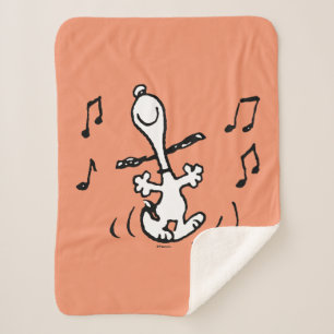 Peanuts   Snoopy Dancing Sherpa Deken