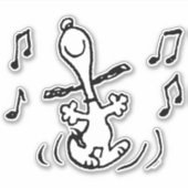 Peanuts | Snoopy Dancing Sticker (Voorkant)