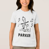 Peanuts | Snoopy Dansen Tri-Blend Shirt (Voorkant)