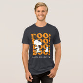 Peanuts | Snoopy & de boeken Tri-Blend Shirt (Voorkant volledig)