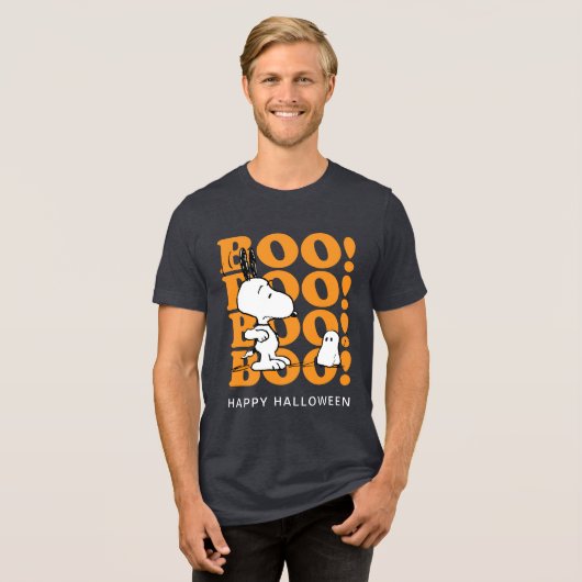 Peanuts | Snoopy & de boeken Tri-Blend Shirt (Voorkant volledig)