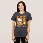 Peanuts | Snoopy & de boeken Tri-Blend Shirt (Voorkant volledig)