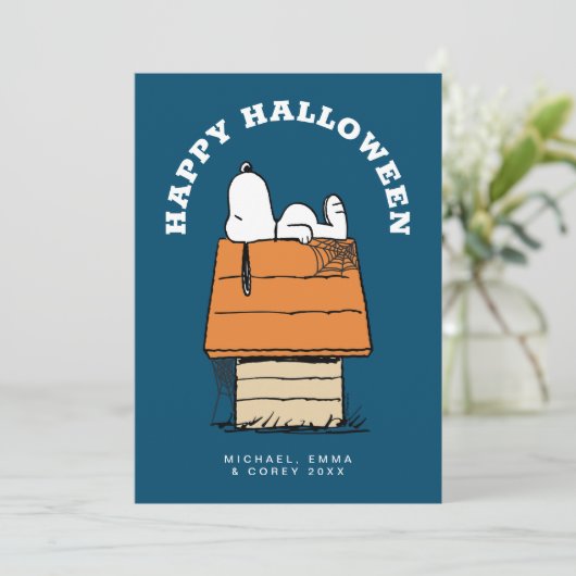 Peanuts | Snoopy & de Boos Feestdagenkaart (Staand voorkant)