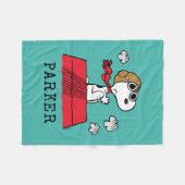 Peanuts | Snoopy de vliegende aas Fleece Deken (Voorkant (Horizontaal))