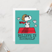 Peanuts | Snoopy de vliegende aas Kaart (Voorkant / Achterkant in situ)