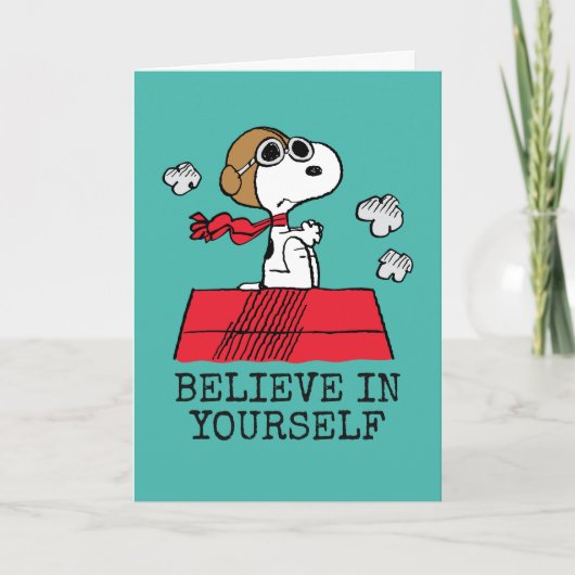 Peanuts | Snoopy de vliegende aas Notitiekaartje (Voorkant)