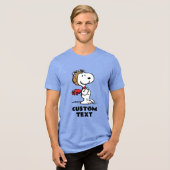 Peanuts | Snoopy De Vliegende Ace Tri-Blend Shirt (Voorkant volledig)