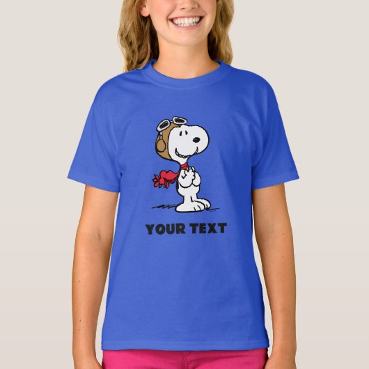 Peanuts | Snoopy De Vliegende Held T-shirt (Voorkant)
