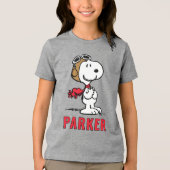 Peanuts | Snoopy De Vliegende Held Tri-Blend Shirt (Voorkant)