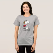 Peanuts | Snoopy De Vliegende Held Tri-Blend Shirt (Voorkant volledig)