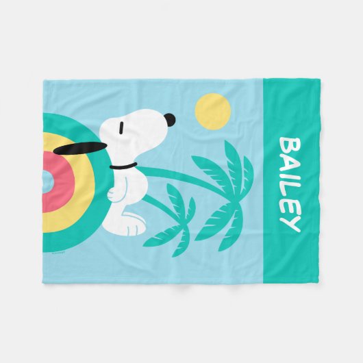 Peanuts | Snoopy Deco | Jouw namen toevoegen Fleece Deken (Voorkant (Horizontaal))