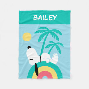 Peanuts   Snoopy Deco   Jouw namen toevoegen Fleece Deken