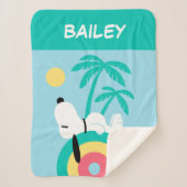 Peanuts | Snoopy Deco | Jouw namen toevoegen Sherpa Deken (Voorkant)