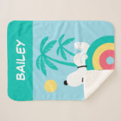 Peanuts | Snoopy Deco | Jouw namen toevoegen Sherpa Deken (Voorkant (horizontaal))