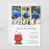 Peanuts Snoopy Dog House 1e verjaardag Kaart (Voorkant)