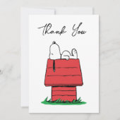Peanuts Snoopy Dog House | BABY SHOWER Bedankkaart (Voorkant)
