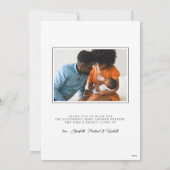 Peanuts Snoopy Dog House | BABY SHOWER Bedankkaart (Achterkant)