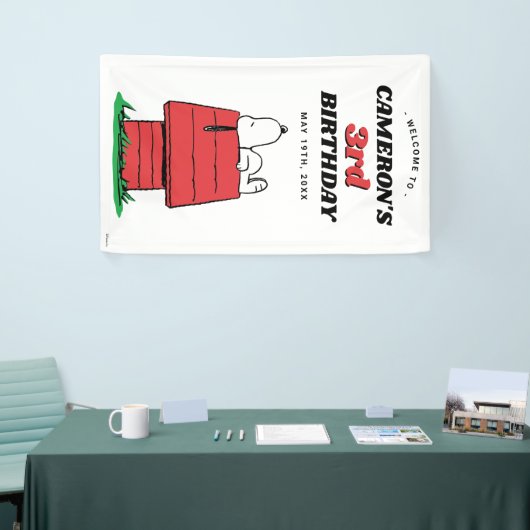 Peanuts Snoopy Dog House Birthday Banner (Beurs)