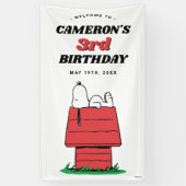 Peanuts Snoopy Dog House Birthday Banner (Verticaal)