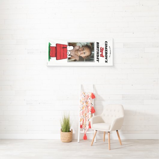 Peanuts Snoopy Dog House Birthday Banner (Insitu)