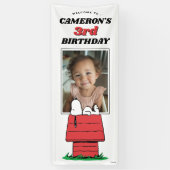 Peanuts Snoopy Dog House Birthday Banner (Verticaal)