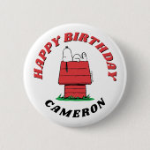 Peanuts Snoopy Dog House Birthday Button (Voorkant)