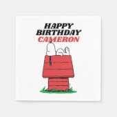 Peanuts Snoopy Dog House Birthday Napkins Servet (Voorkant)