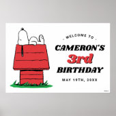 Peanuts Snoopy Dog House Birthday Poster (Voorkant)