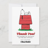 Peanuts Snoopy Dog House Birthday Thank You Card Bedankkaart (Voorkant)