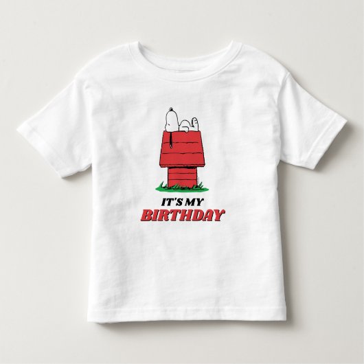 Peanuts Snoopy Dog House Birthday Toddler T-shirt (Voorkant)