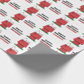 Peanuts Snoopy Dog House Birthday Wrapping Paper Cadeaupapier (Hoek)