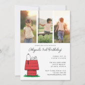 Peanuts Snoopy Dog House Verjaardag Foto Kaart (Voorkant)