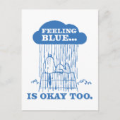 Peanuts | Snoopy Feeling Blue is ook OK Briefkaart (Voorkant)