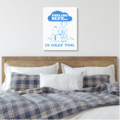 Peanuts | Snoopy Feeling Blue is ook OK Canvas Afdruk (Insitu (Slaapkamer))