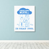 Peanuts | Snoopy Feeling Blue is ook OK Canvas Afdruk (Insitu (Houten vloer))