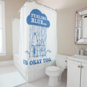 Peanuts | Snoopy Feeling Blue is ook OK Douchegordijn (In situ)