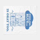 Peanuts | Snoopy Feeling Blue is ook OK Fleece Deken (Voorkant (Horizontaal))