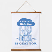 Peanuts | Snoopy Feeling Blue is ook OK Hangend Wandkleed (Voorkant)