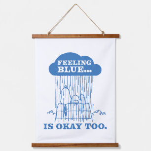 Peanuts   Snoopy Feeling Blue is ook OK Hangend Wandkleed