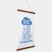 Peanuts | Snoopy Feeling Blue is ook OK Hangend Wandkleed (Gebogen)