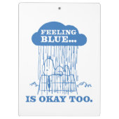 Peanuts | Snoopy Feeling Blue is ook OK Klembord (Achterkant)