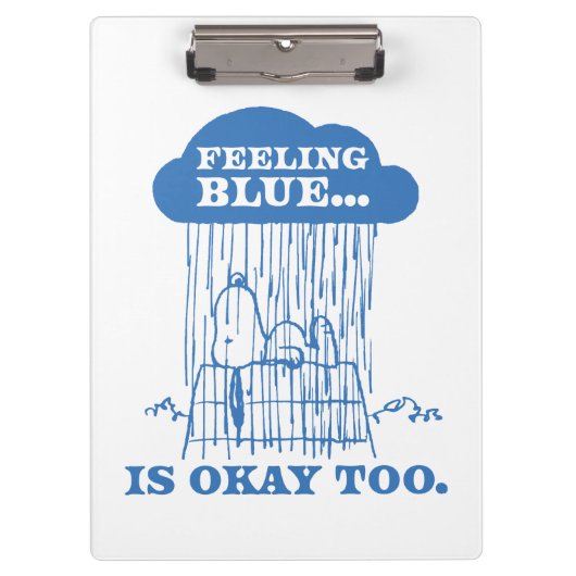 Peanuts | Snoopy Feeling Blue is ook OK Klembord (Voorkant)