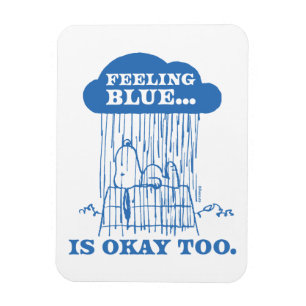 Peanuts   Snoopy Feeling Blue is ook OK Magneet