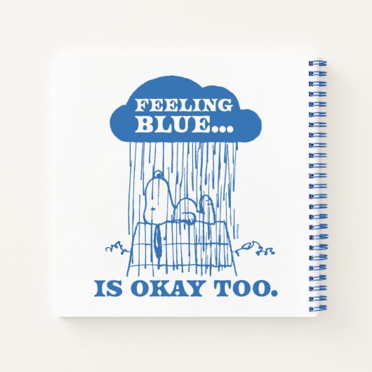 Peanuts | Snoopy Feeling Blue is ook OK Notitieboek (Achterkant)