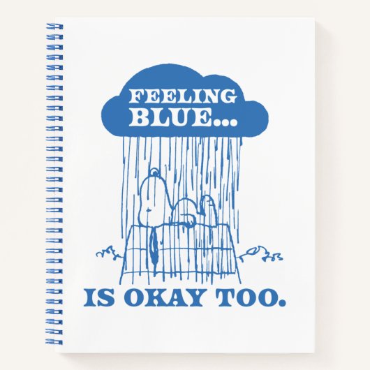 Peanuts | Snoopy Feeling Blue is ook OK Notitieboek (Voorkant)