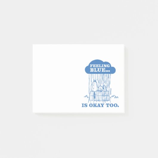 Peanuts | Snoopy Feeling Blue is ook OK Post-it® Notes (Voorkant)