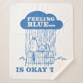 Peanuts | Snoopy Feeling Blue is ook OK Sherpa Deken (Voorkant)